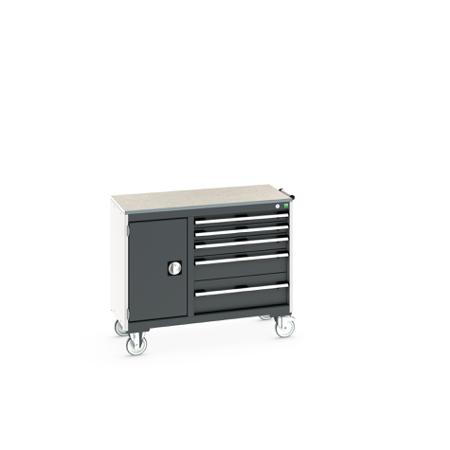 41006014-19V Bott 1 Door, 5 Drawer Sheet Steel Floor Standing Storage Cabinet, 1050 X 525 X 890mm