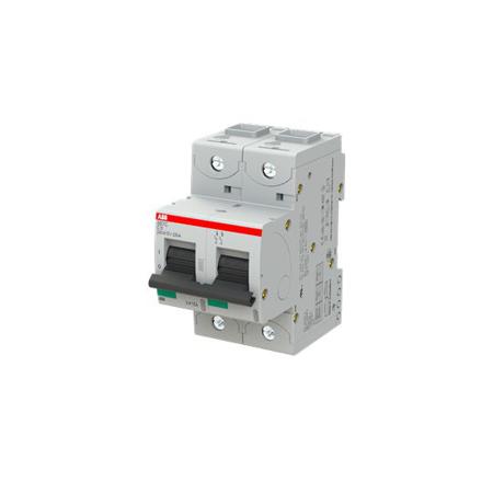 2CCS882001R0164 ABB S802C MCB, 2P, 16A Curve C, 415V AC, 25 kA Breaking Capacity