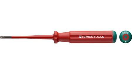 PB 5180.SL 1-80 PB SWISS TOOLS Slotted Insulated Screwdriver, 80 mm Blade, VDE/1000V