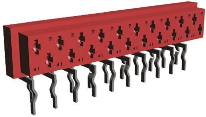 9-215460-0 TE Connectivity Micro-Match Series 2.54mm Pitch 20 Way 2 Row Right Angle PCB Socket, Through Hole, Solder Termination