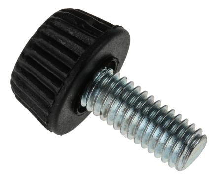 830-4158 RS PRO Black Knurled Clamping Knob, M6, Threaded Hole