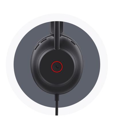 1308134 Yealink  Black Wired USB On Ear Headset