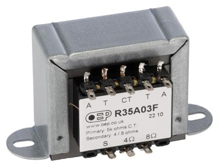 R35A03F 5kΩ:4Ω/8Ω, 12W, Push-Pull Transformer for Valve Amplifier