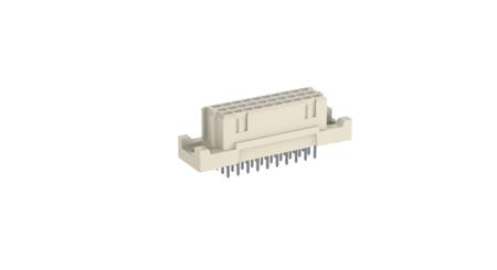 254320---254320-E ERNI 30 Way 2.54mm Pitch, Type C/3 Class C2, 3 Row, Straight DIN 41612 Connector, Socket