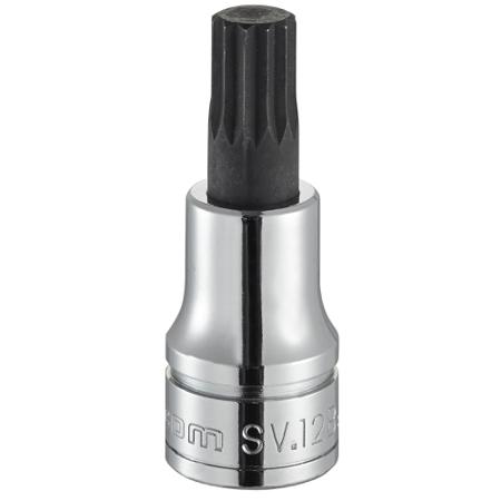 SV.12B Facom 1/2 in Drive Bit Socket, XZN, M12, 60 mm Overall Length