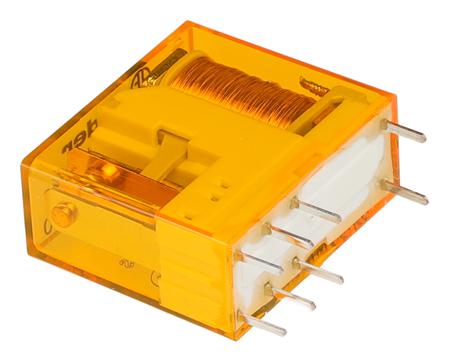 406180124000 Finder PCB Mount Power Relay, 12V ac Coil, 16A Switching Current, SPDT