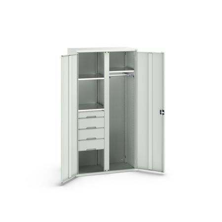 16926581.16 Bott 2 Door, 4 Drawer Sheet Steel Cupboard, 1050 x 550 x 2000mm
