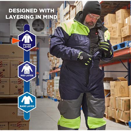 41244 Ergodyne Navy Reusable Coverall, L