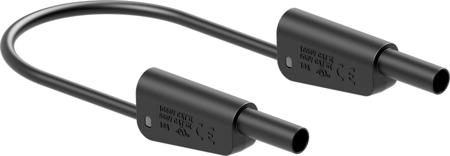 66-2013-10021 Staubli Test lead, 19A, 1kV, Black, 1m Lead Length