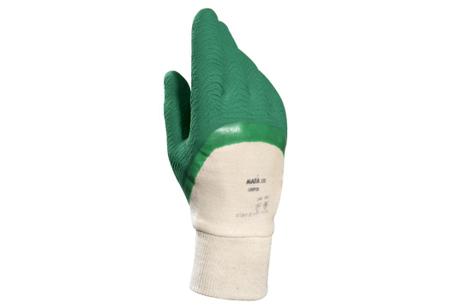3433001---6 Mapa HARPON 330 Green Latex Public Park Maintenance, Waste Collection, Waste Management Work Gloves, Size 6