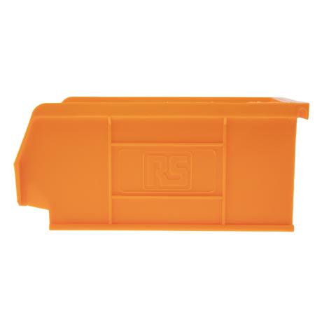 469-6784 RS Pro Orange Plastic Stackable Storage Bin, 76mm x 101mm x 167mm