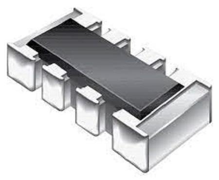 CAY16A-102J4AS Bourns 1kΩ Resistor Array, 4 Resistors, 0.25W total, 1206 (3216M), Convex