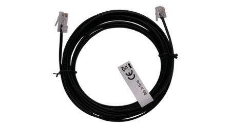 RND-765-00123 RND Male RJ11 to Male RJ45 Telephone Cable, Black Sheath, 2m