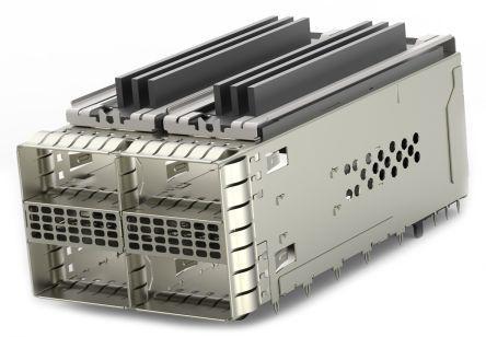 2299870-2 TE Connectivity ZQSFP Series 38 Way 4 Port Female Straight Cage Assembly 0.8mm Pitch Solder Termination