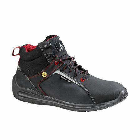 SUHIS30NR43 LEMAITRE SECURITE SUPER X Black, Grey, Red ESD SafeSteel Toe Capped Unisex Ankle Safety Boots, EU 43