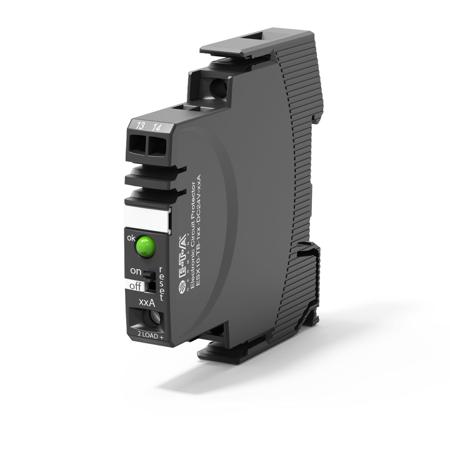 ESX10-TB-101-DC24V-3A-E ETA ESX10 Electronic Circuit breaker 3A 24V ESX10-T, 1 channels , Plug-In Mounting