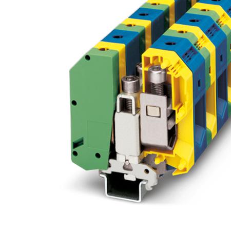 3009176 Phoenix Contact 2-Way DIN Rail Earth Terminal Block, 25 - 95mm², 3  -  3/0 AWG Wire, Screw