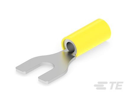 165017 TE Connectivity  Yellow Insulated Receptacle Spade Connector, SOLISTRAND, SPADE TONGUE, TERMINAL, 5mm Tab Size