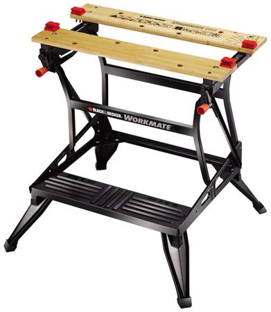 WM626-XJ Black & Decker Portable Steel Workbench, 250kg Max Load, Adjustable Height, 775mm x 740mm