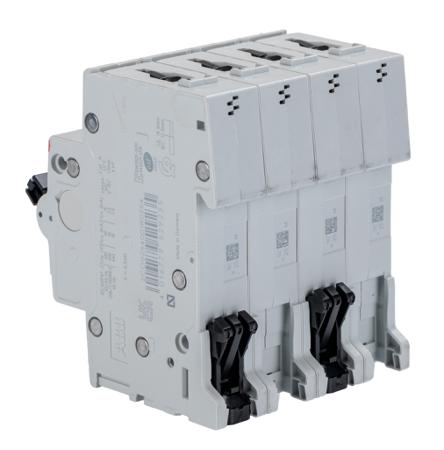 2CDS254001R0254--S204-C25 ABB System M Pro 25A MCB Mini Circuit Breaker, 4P Curve C, Breaking Capacity 6 kA