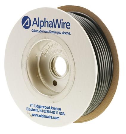 P1058 BK005 Alpha Wire PVC Black Cable Sleeve, 3.28mm Diameter, 30m Length, FIT Wire Management Series