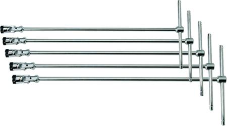 U02760490 Usag 5-Piece Hex Key Set, 8 → 18 mm Size, T Shape, Long Arm