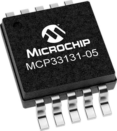MCP33131-05-E-MS Microchip Technology MCP33131-05-E/MS, 16 bit ADC, 10-Pin MSOP
