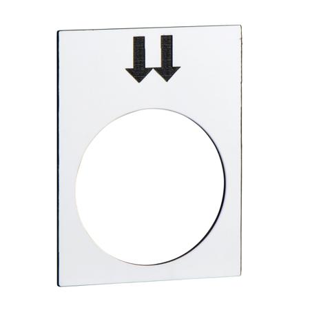 ZB2BY4908 Schneider Electric Legend for Use with XACA, XACB, XACM, None, Arrow