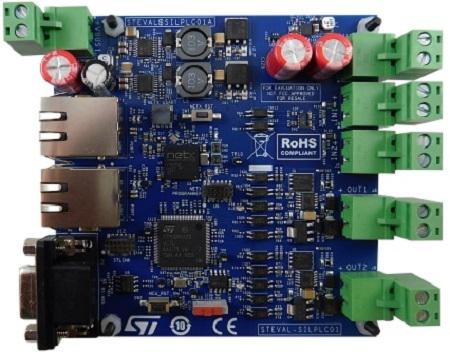 STEVAL-SILPLC01 STMicroelectronics Safety-ready industrial PLC evaluation board Digital Power for High-performance Arm Cortex-M7 32-bit