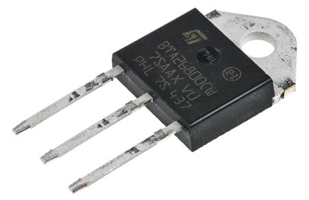 BTA26-800CWRG STMicroelectronics Through Hole, 3-pin, TRIAC, 800V, Gate Trigger 1.3V 800V