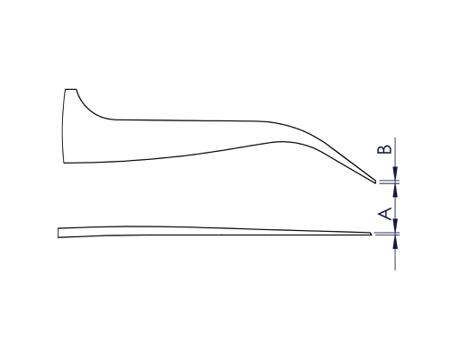 02-7-SA-1 ideal-tek 115 mm, Stainless Steel, Curved, Extra Fine, Tweezers
