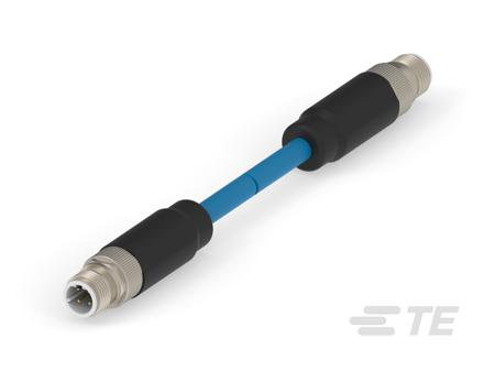 2-2322330-5 TE Connectivity Straight Male 4 way M12 to Straight Male 4 way M12 Sensor Actuator Cable, 13m