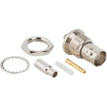 112253 Amphenol RF, Jack Bulkhead BNC Connector, Crimp Termination, Straight Body