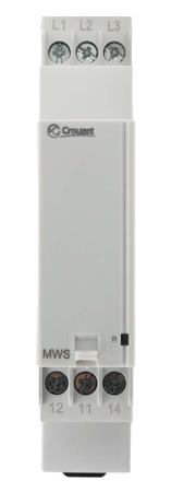 84873029 Crouzet Phase, Voltage Monitoring Relay, 3 Phase, SPDT, 183 → 528V ac, DIN Rail