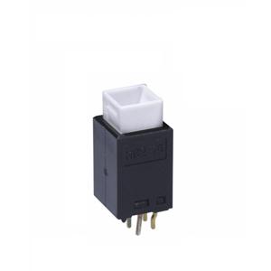 HB215SKG03CF NKK Switches Illuminated Push Button Switch, Off-(On), Through Hole, 8mm Cutout, SPST, Red/Green LED