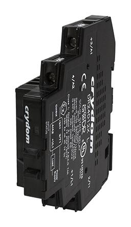 DR48D12X Sensata Crydom DR Series Solid State Relay, 12 A dc Load, DIN Rail Mount, 600 V ac Load, 32 V dc Control