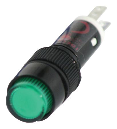 AP8M122-G Idec Green Panel Mount Indicator, 24V ac/dc, 8.1mm Mounting Hole Size, Solder Tab Termination