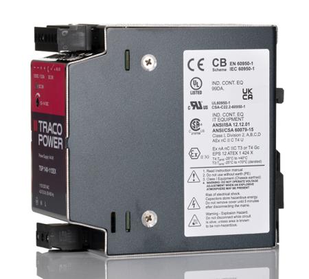 TSP-140-112-EX TSP Switch Mode DIN Rail Panel Mount Power Supply, 144W, 12V dc/ 12A