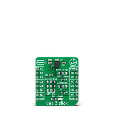 MIKROE-4827 MikroElektronika Gyro 6 Click Gyroscope Sensor Add On Board for IAM-20380 mikroBUS Socket
