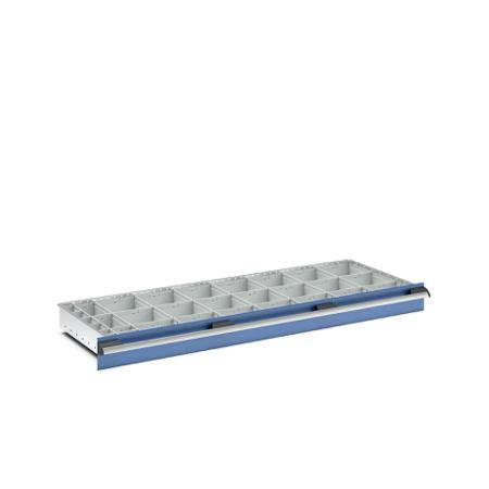 43020781 Bott Polypropylene, Recycled Plastic Storage Rack, 525mm x 1300mm x 100mm, Light Grey