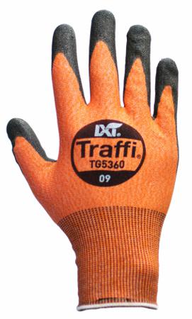 TG5360-12 TG5360 Black, Orange Elastane, HPPE, Nylon, Polyester Safety Gloves, Size 12, Polyurethane Coating