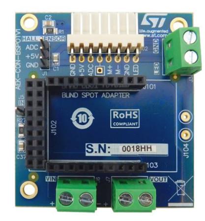 AEK-CON-BSPOTV1 STMicroelectronics Blind-spot educational tool connector board with EV-VN7xxx connector Evaluation Board Evaluation