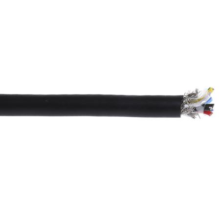 660-0390 RS Pro 6 Core Industrial Cable 0.055 mm² CSA, Screened Black PVC Sheath, 100m Reel
