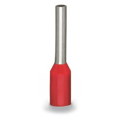 216-243-1 WAGO, 216 Insulated Ferrule, 16mm Pin Length, 3.5mm Pin Diameter, Red