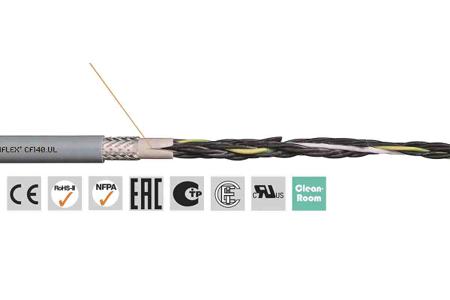 CF140-07-04-UL Igus 4 Core Screened Grey PVC Industrial Cable, 0.75 mm² CSA