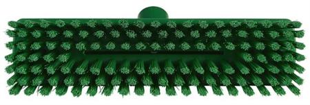 70432 Vikan Medium Bristle Green Deck Brush, 32mm bristle length, Polyester, Polypropylene, Stainless Steel bristle material