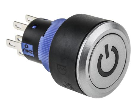 175-8954 2 Poles + Momentary + Green LED 24V