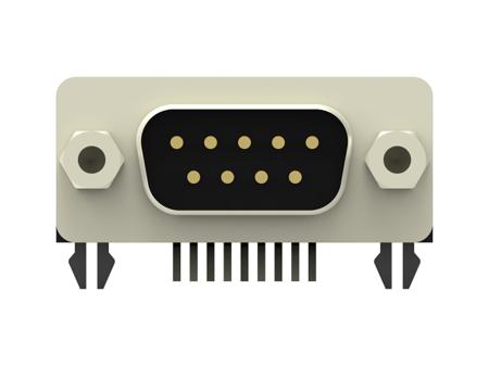 2301843-2 TE Connectivity 2301843 9 Way Right Angle Board Mount D-sub Connector Plug, 2.77mm Pitch, with Screwlock