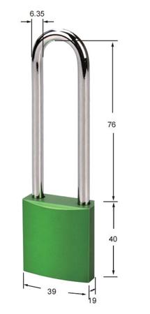 217-692 RS PRO Key Aluminium Padlock, 6.3mm Shackle, 39mm Body
