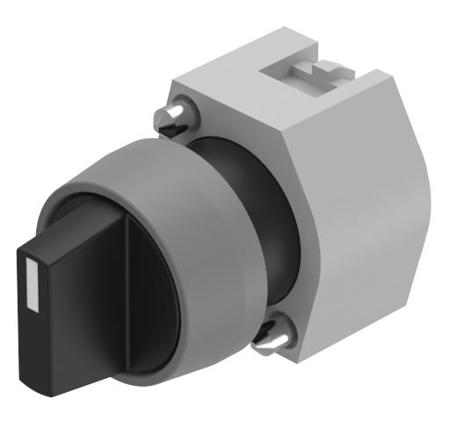 704.402.0 EAO 74 Series Series 3 Position Selector Switch Head, 22.3mm Cutout